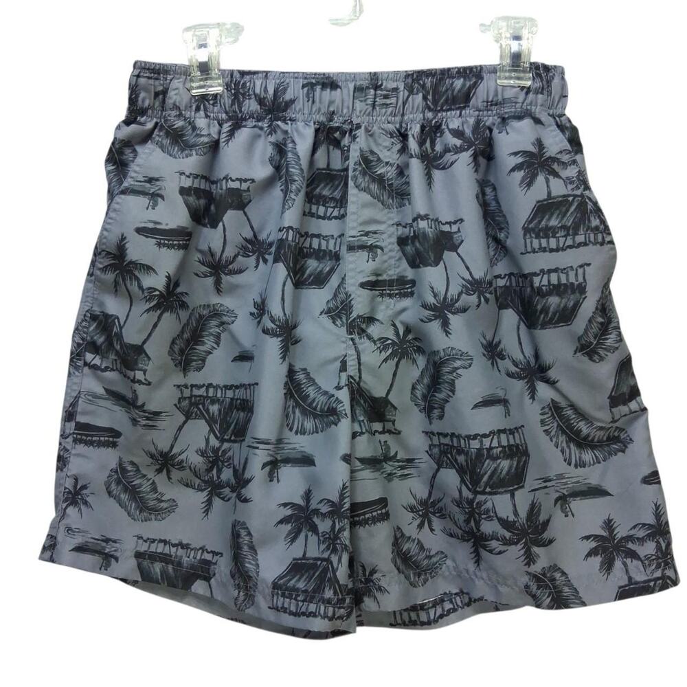 Mens op swim trunks mesh lining shorts size Med 32-34 Palm trees surf